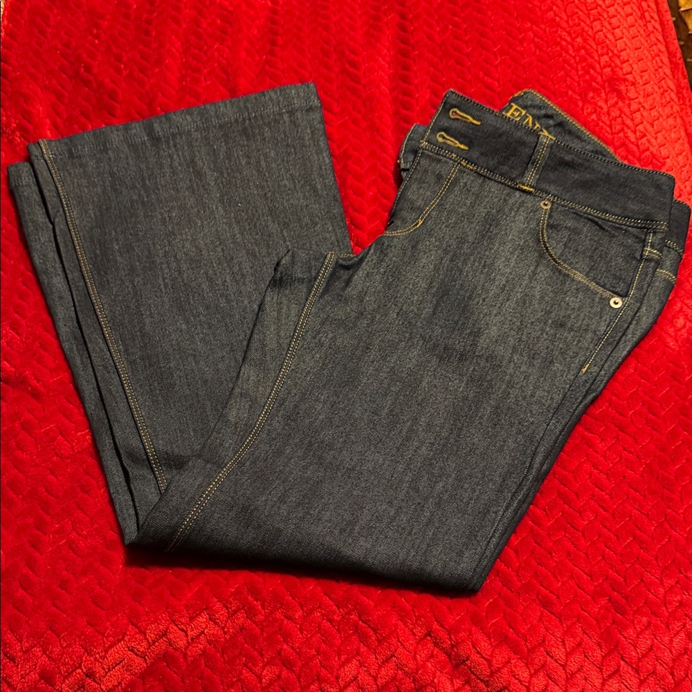 Lands' End Women's Dark Indigo Straight Leg Jeans